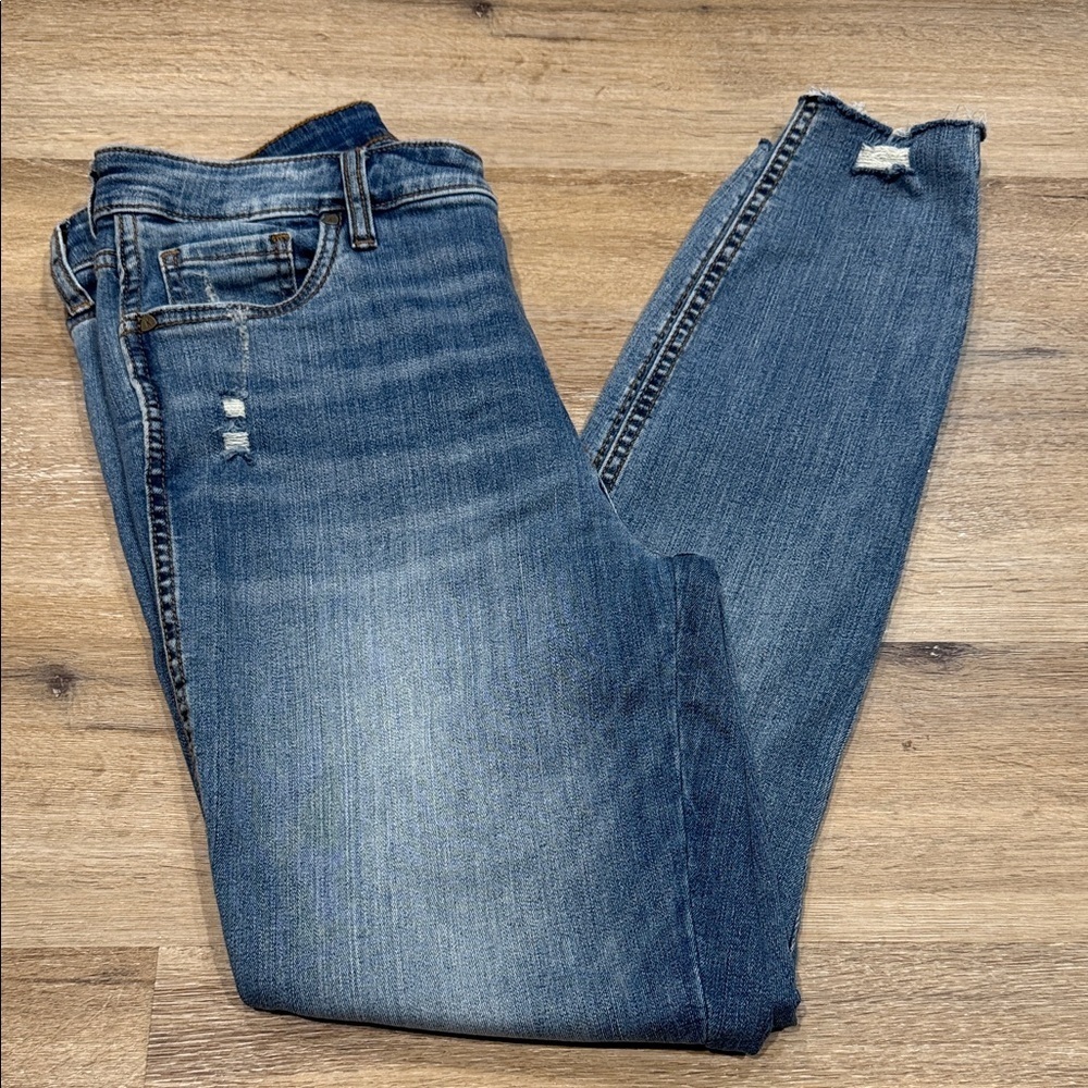 Kut from the Kloth Size 10 High Rise Faded Blue Toothpick Skinny Jeans